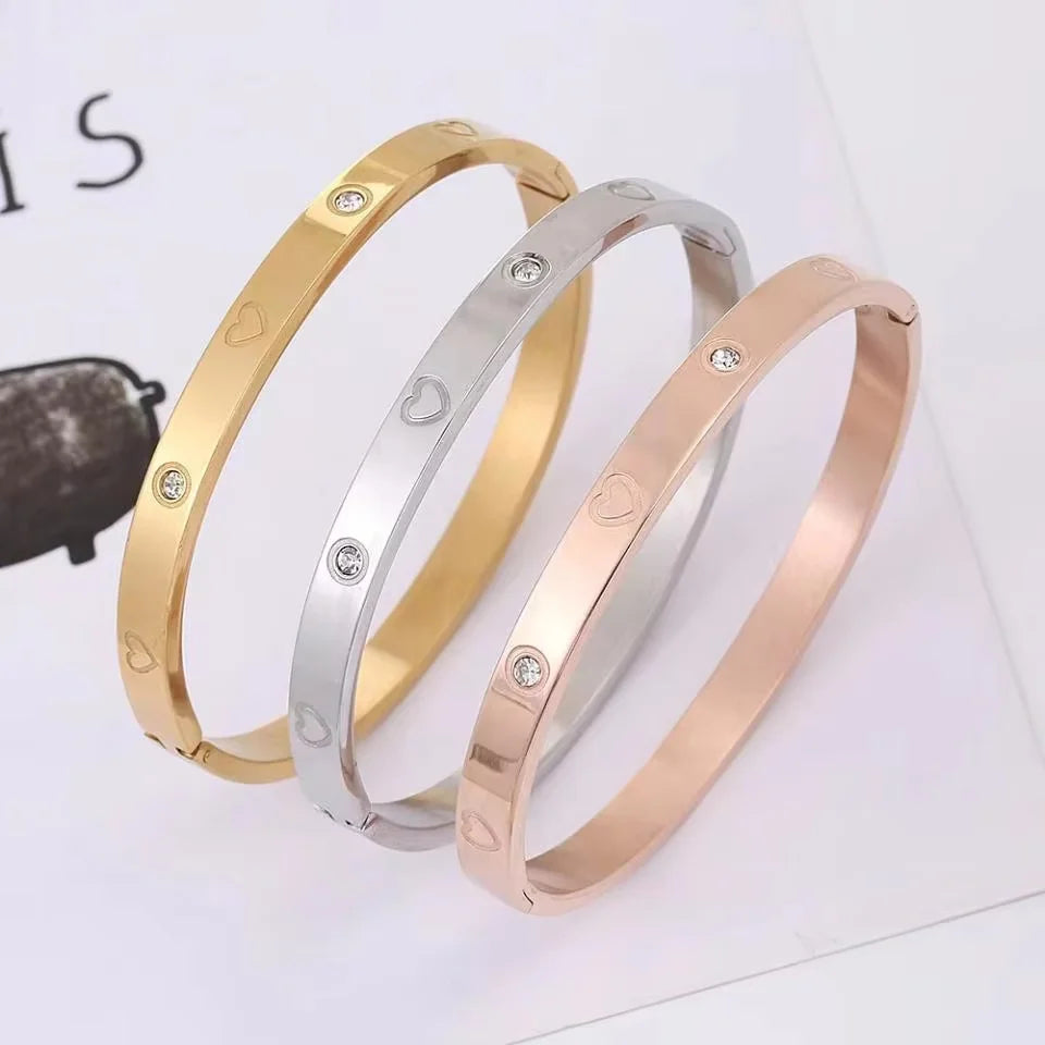 Trendy Glänzende Zirkon Armbänder Für Frauen
