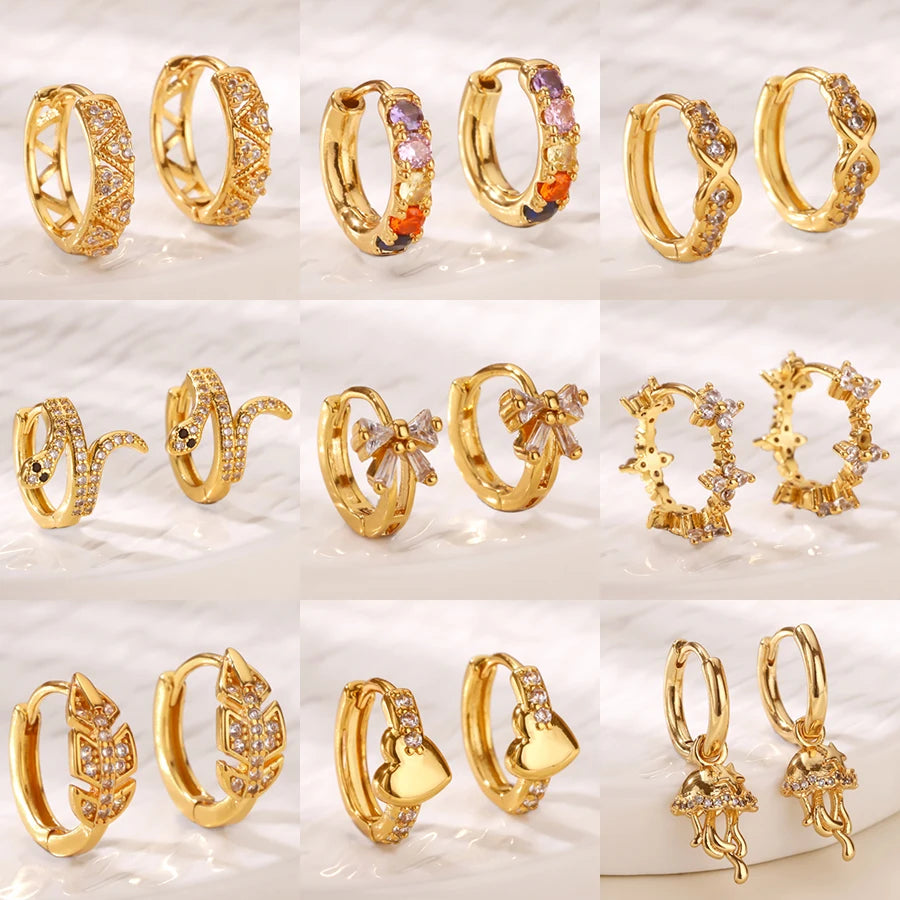 Luxus Zirkon Creolen für Frauen