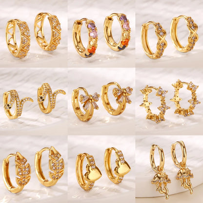 Luxus Zirkon Creolen für Frauen