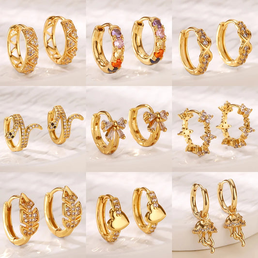 Luxus Zirkon Creolen für Frauen