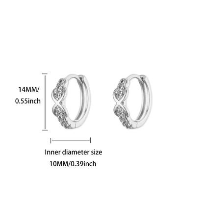 Luxus Zirkon Creolen für Frauen