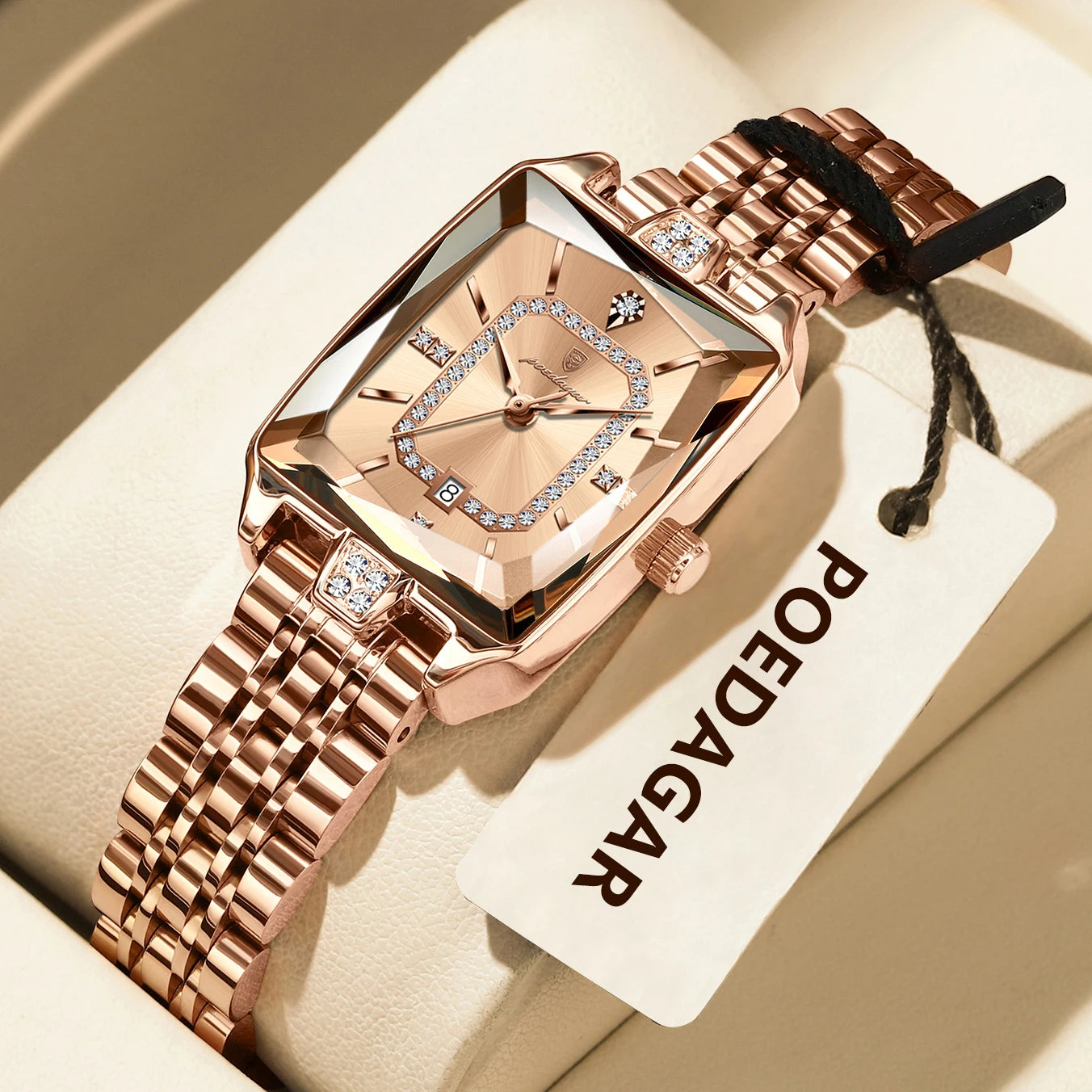 POEDAGAR Luxus Marke Damen Armbanduhr