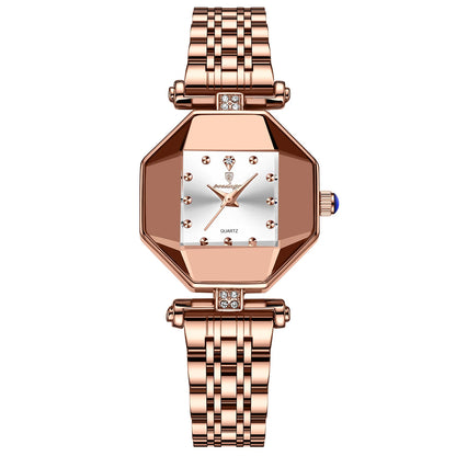 Poedagar Luxusmarke Frauen Uhr Edelstahl Fleck wasserdichte Quarzuhren für Frau Mode einfache Roségold Damen uhr Geschenk