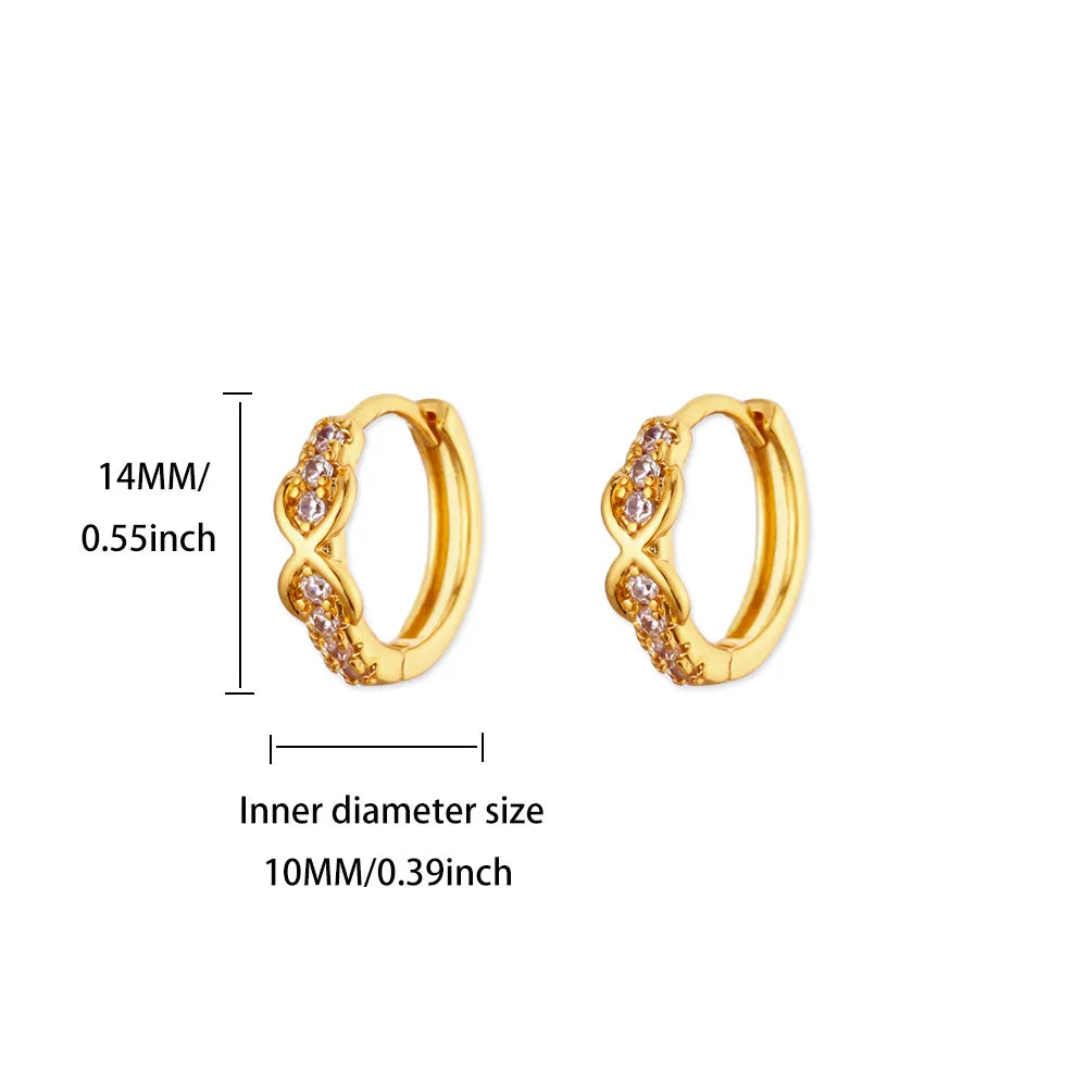 Luxus Zirkon Creolen für Frauen