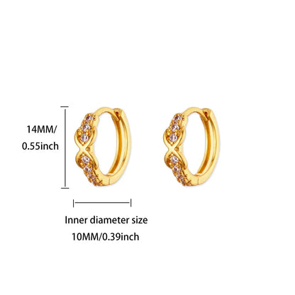 Luxus Zirkon Creolen für Frauen