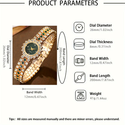 5/1PCS Set Luxus Quarzuhr Frauen Ring Halskette Ohrring Strass Mode Armbanduhr Casual Damen Armband Uhren Keine box