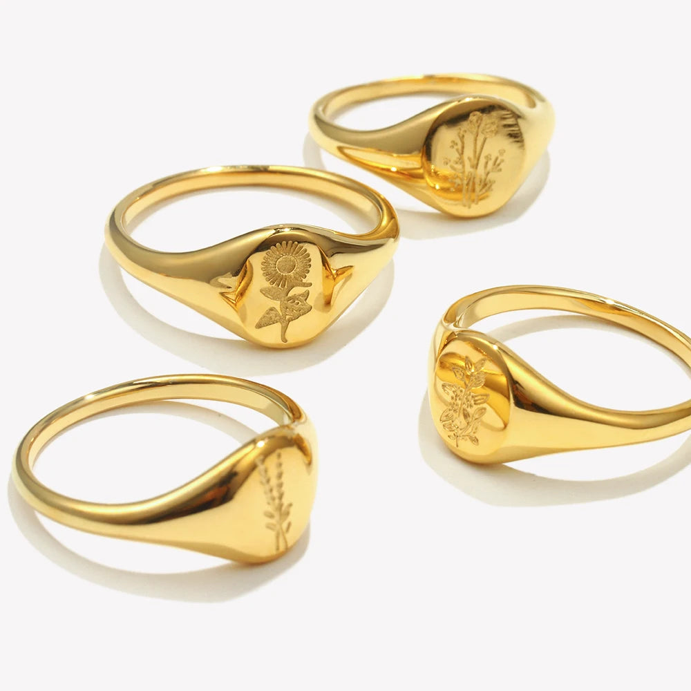 18 Karat vergoldeter Damenring