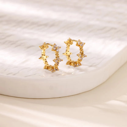 Luxus Zirkon Creolen für Frauen