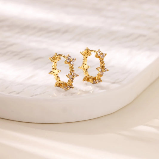 Luxus Zirkon Creolen für Frauen