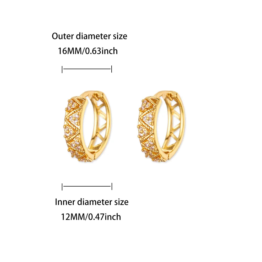 Luxus Zirkon Creolen für Frauen