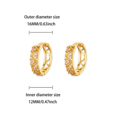 Luxus Zirkon Creolen für Frauen