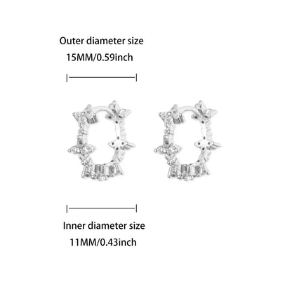 Luxus Zirkon Creolen für Frauen