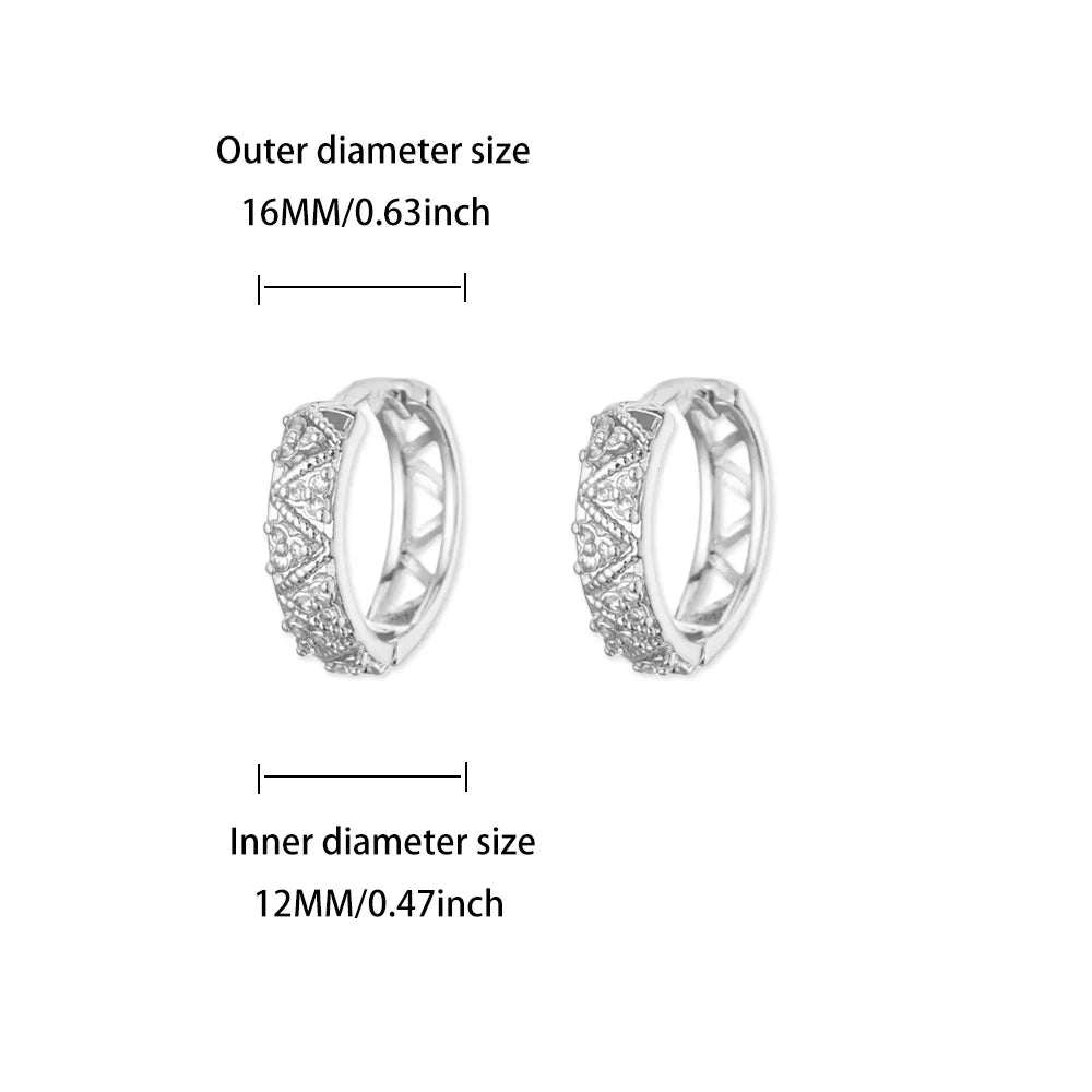 Luxus Zirkon Creolen für Frauen