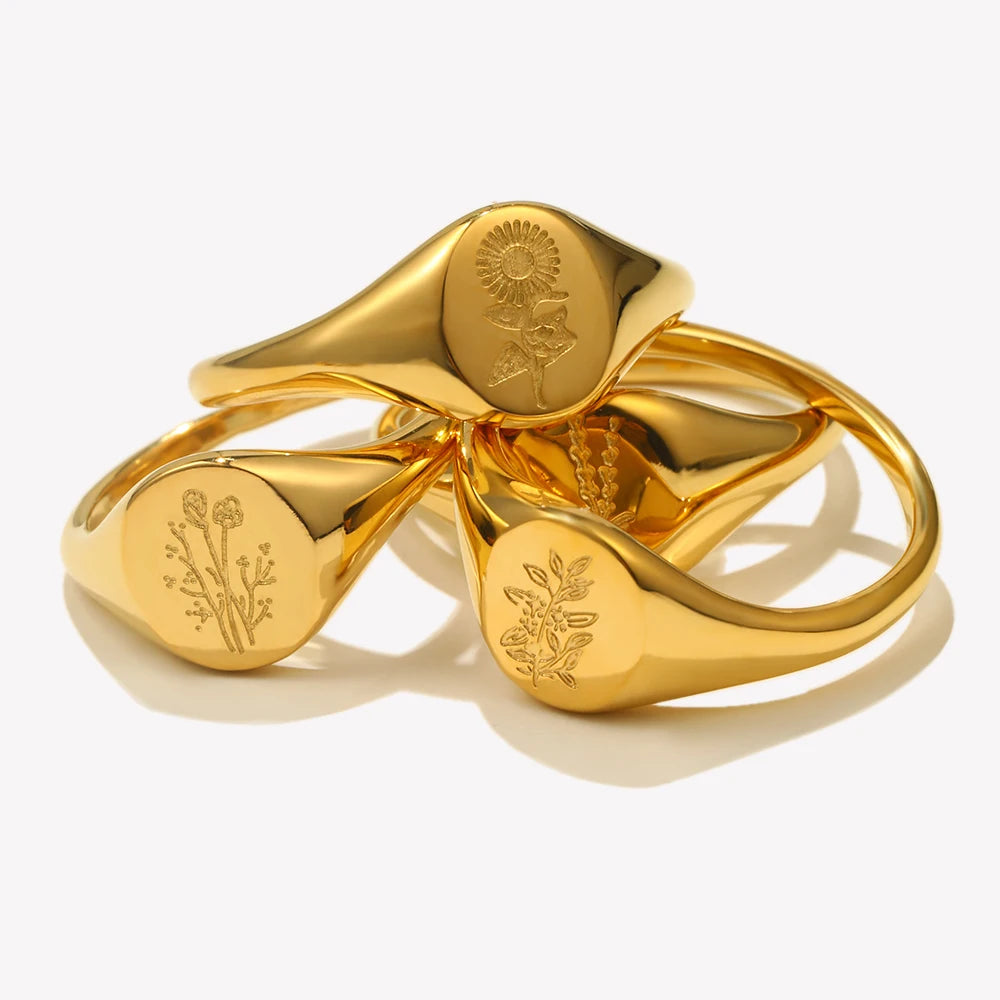 18 Karat vergoldeter Damenring