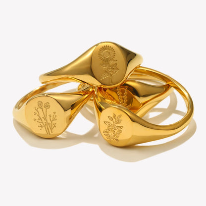 18 Karat vergoldeter Damenring