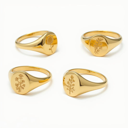 18 Karat vergoldeter Damenring