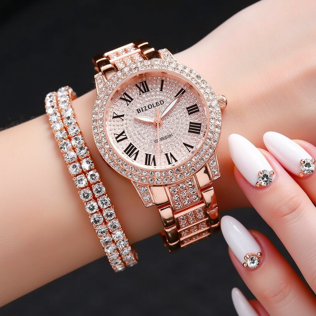 Luxuriöse römische Quarzuhr